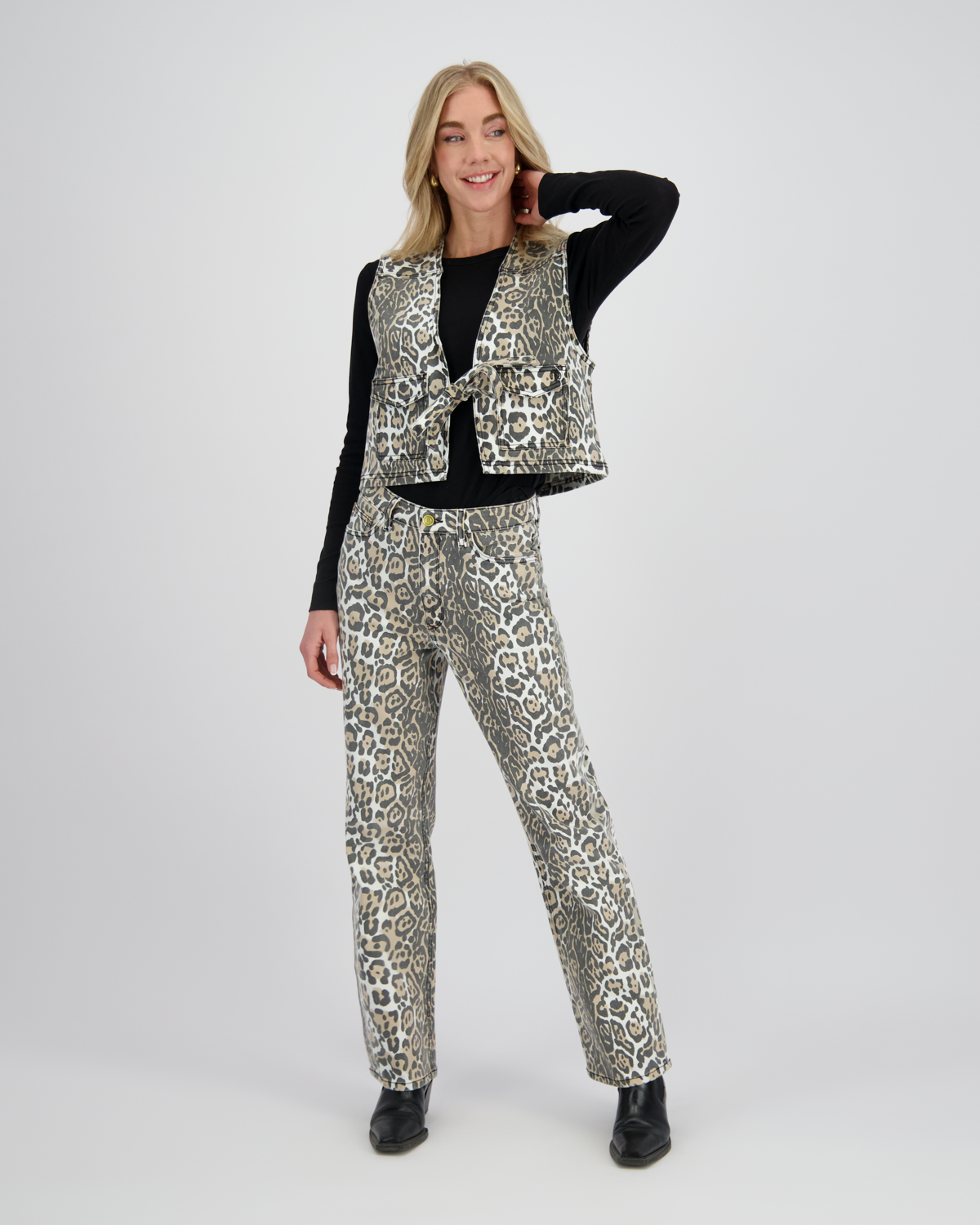 Gilet Fawn Leopard