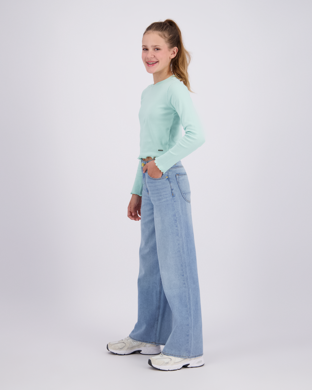 Meisjes Wide Leg Jeans Monaco