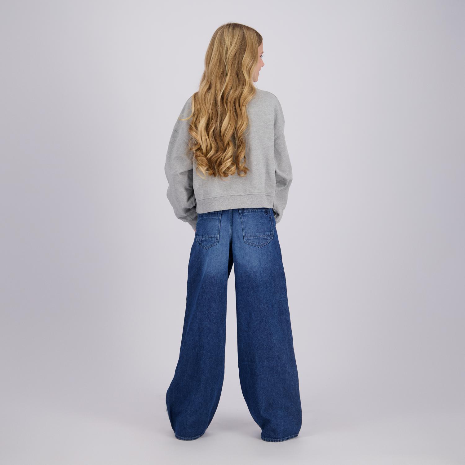 Meisjes Wide Leg Jeans Monaco Sporty