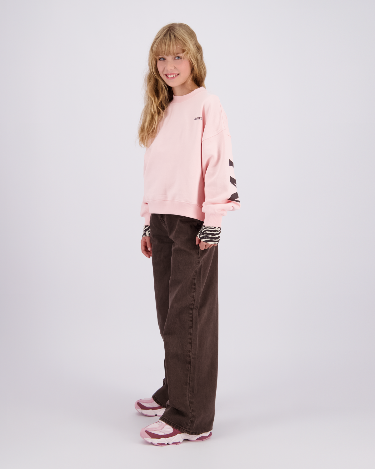 Mädchen Extra Wide Leg Jeans Monaco Color