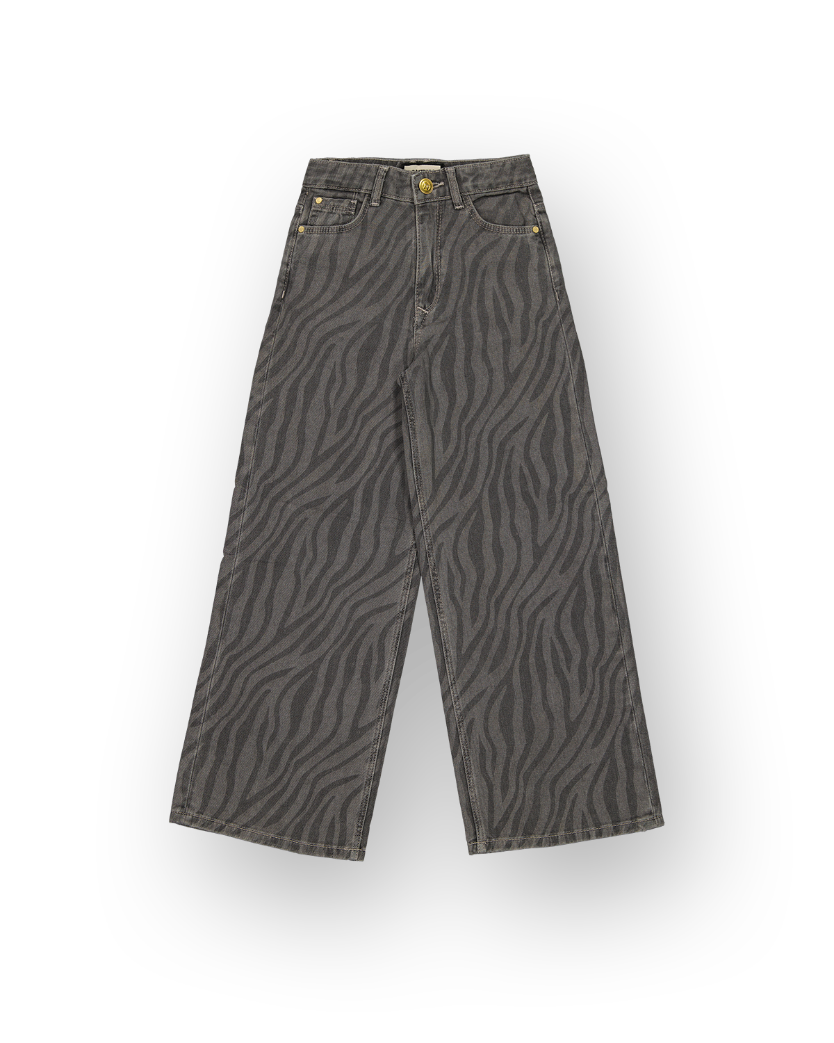 Mädchen Extra Wide Leg Jeans Monaco Zebra