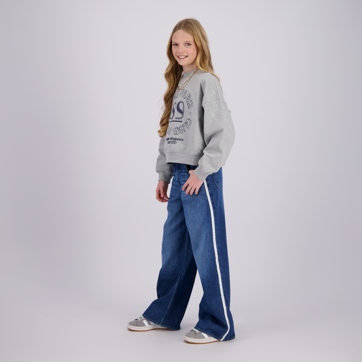 Mädchen Wide Leg Jeans Monaco Sporty