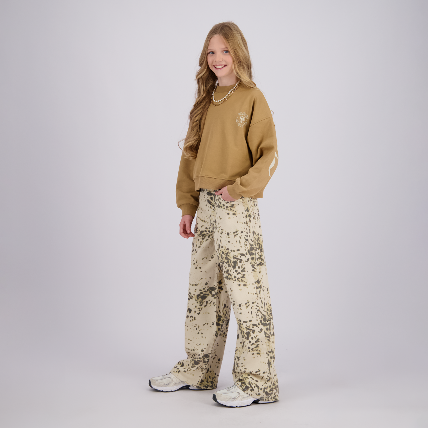 Mädchen Wide Leg Jeans Monaco Animal