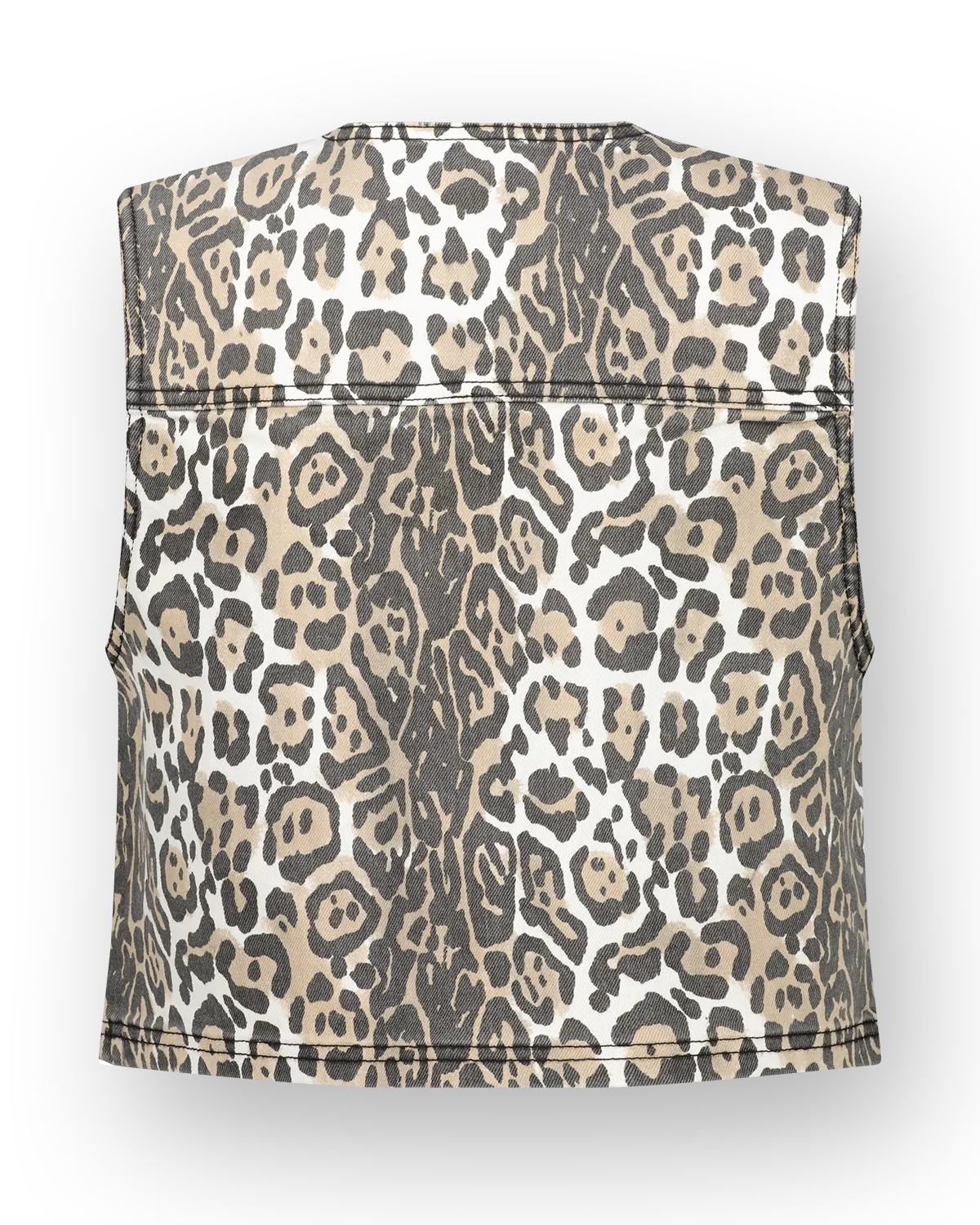 Meisje Gilet Fawn Leopard | Bruin