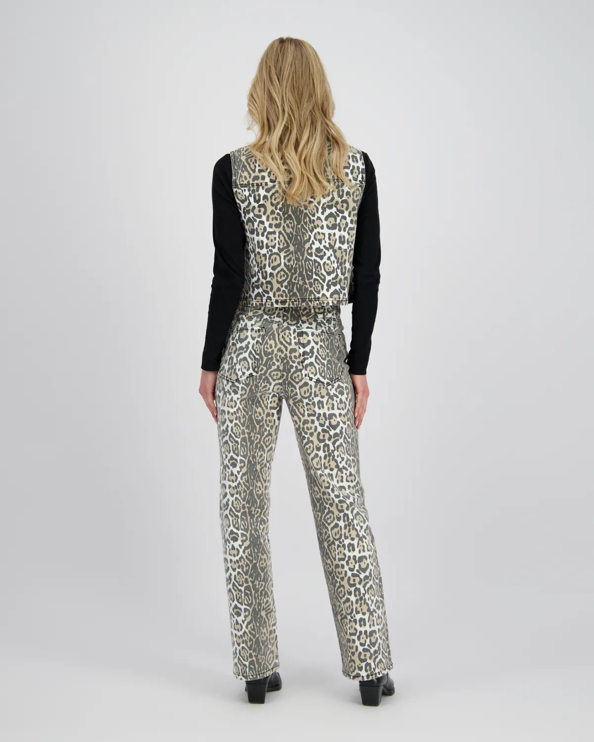 Meisje Gilet Fawn Leopard | Bruin