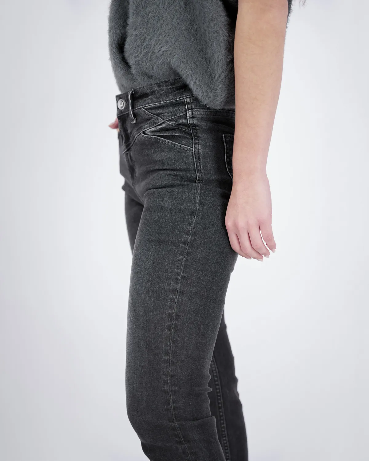 Meisje Bootcut Jeans Faye Yoke | Grijs