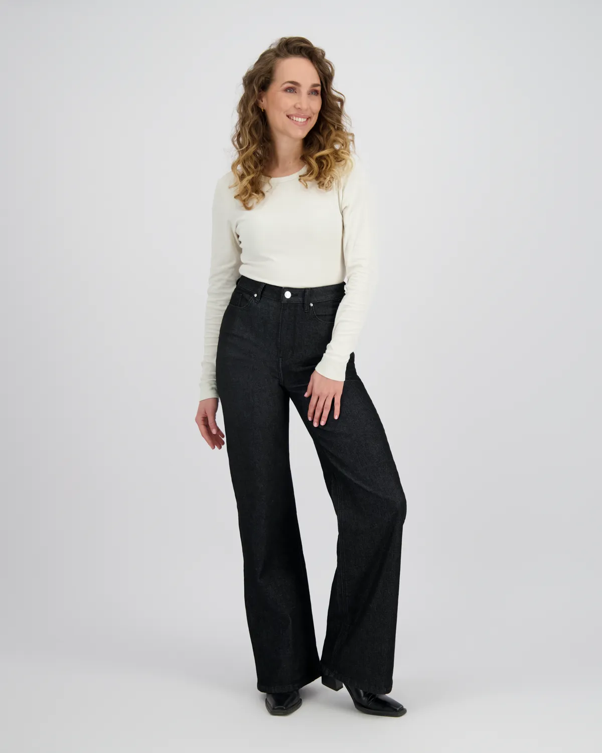 Meisje Wide leg Jeans Sierra | Zwart