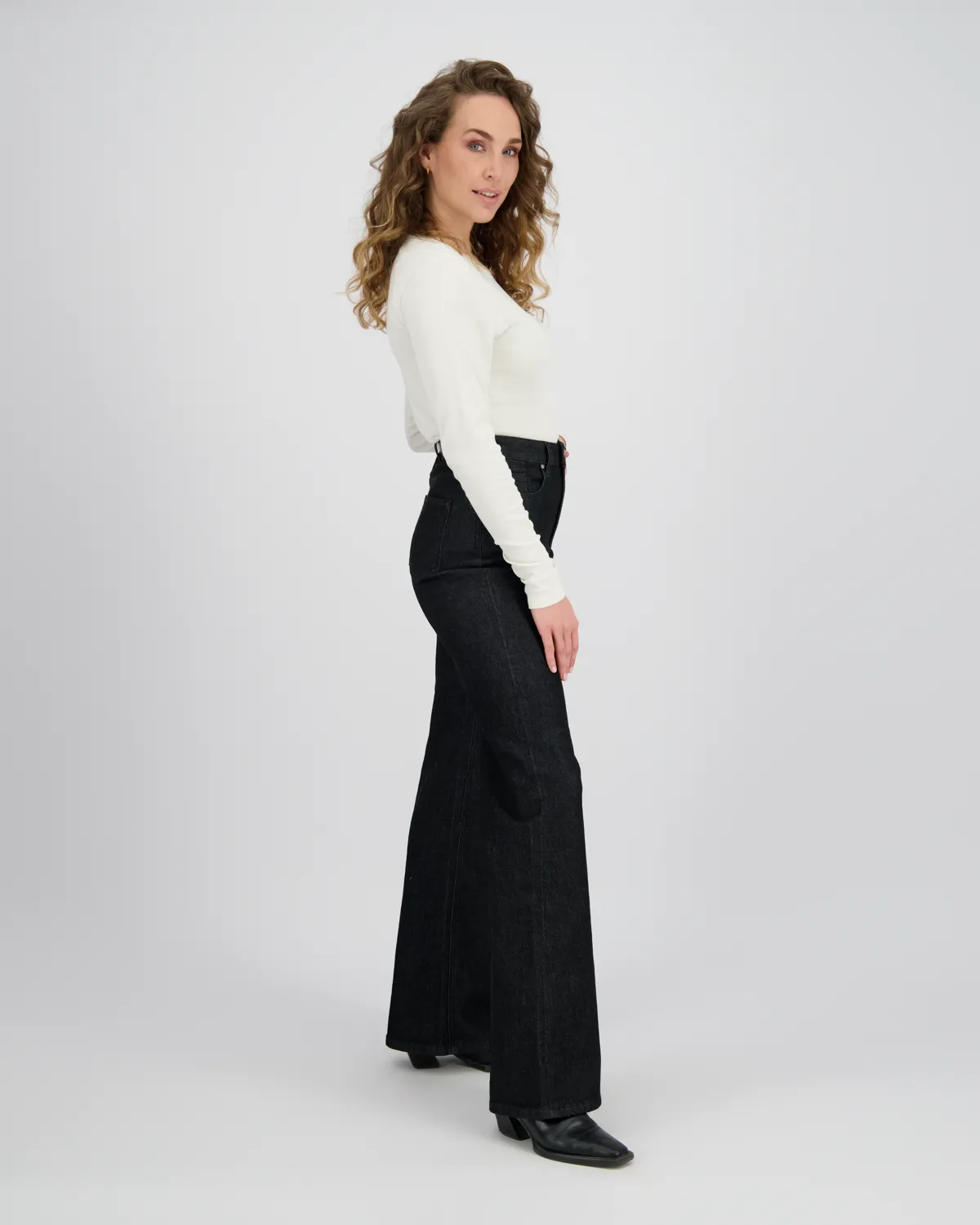 Meisje Wide leg Jeans Sierra | Zwart