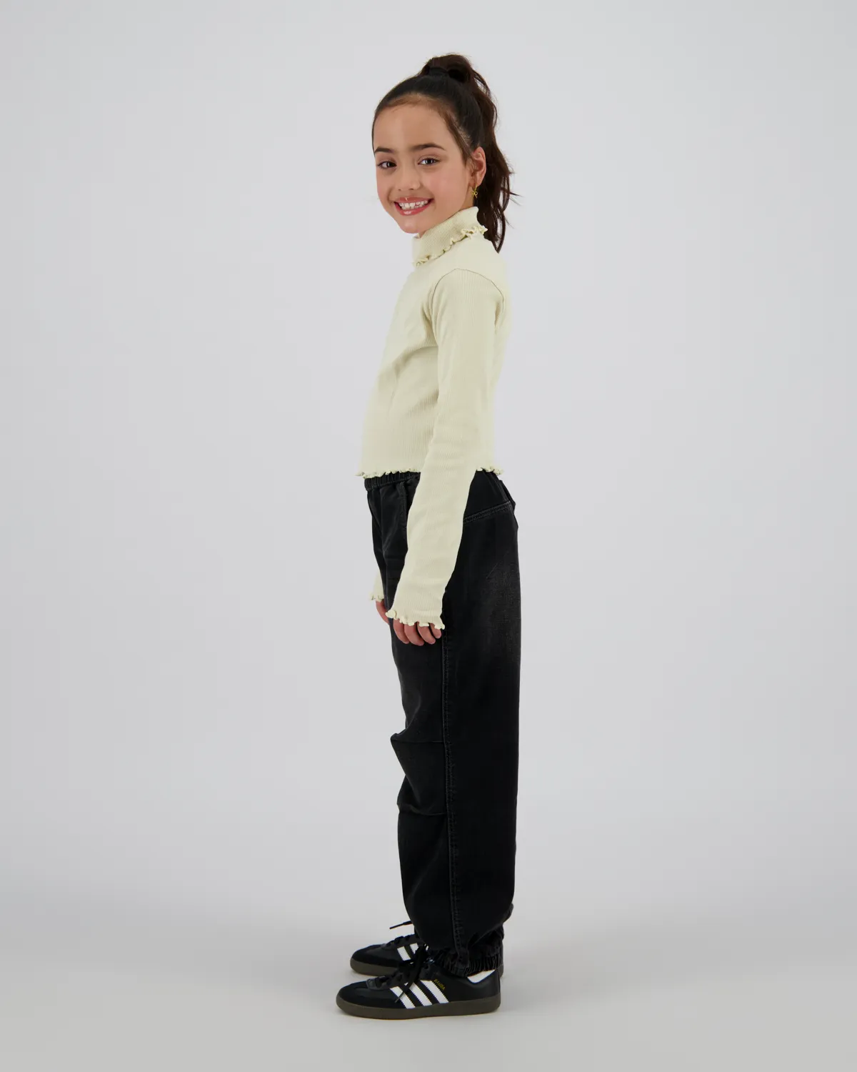 Meisje Long T-shirt Tatum | Zwart