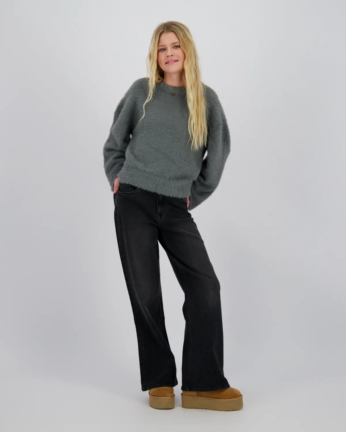 Meisje Comfort Flat knit Kara | Grijs