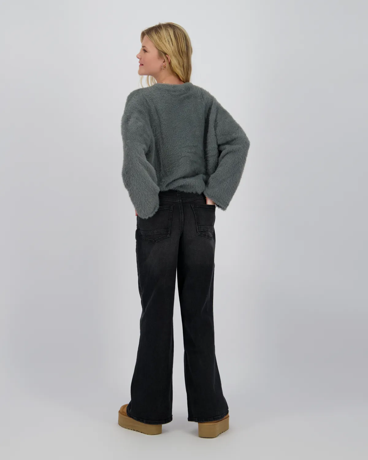 Meisje Comfort Flat knit Kara | Grijs