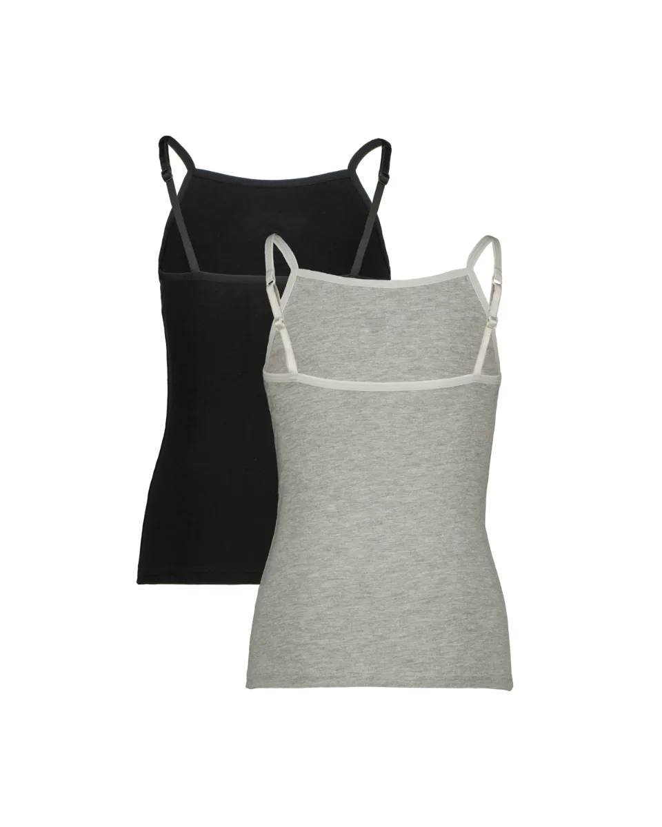 Meisje Singlet Girls Nora Singlet 2 Pack | Zwart
