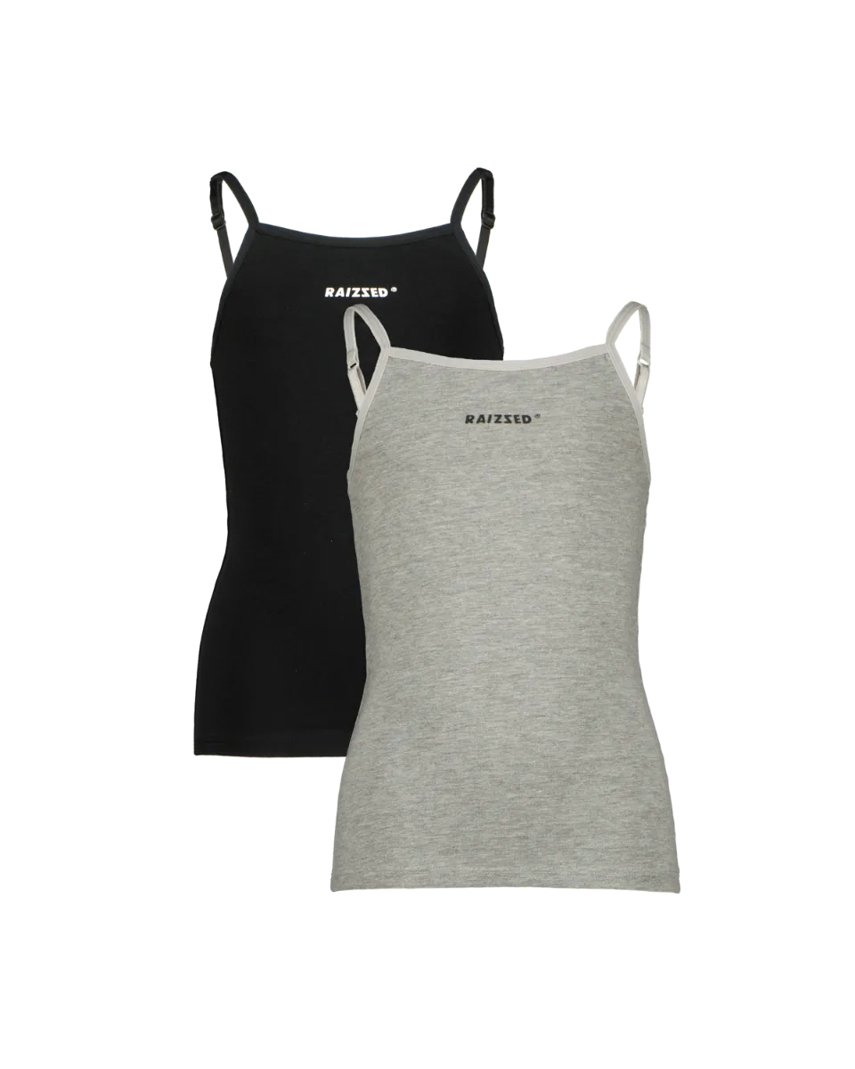 Meisje Singlet Girls Nora Singlet 2 Pack | Zwart