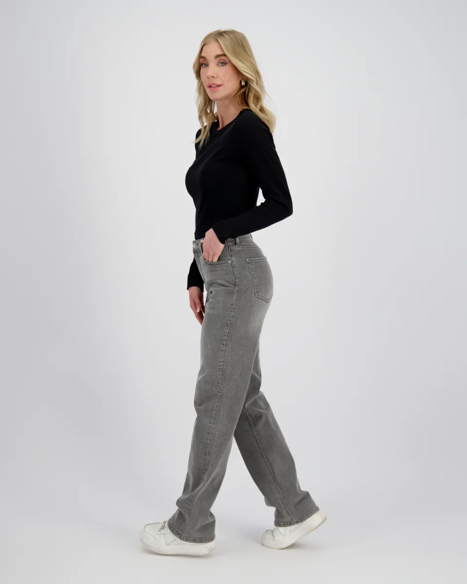 Meisje Straight Jeans Sarah | Grijs