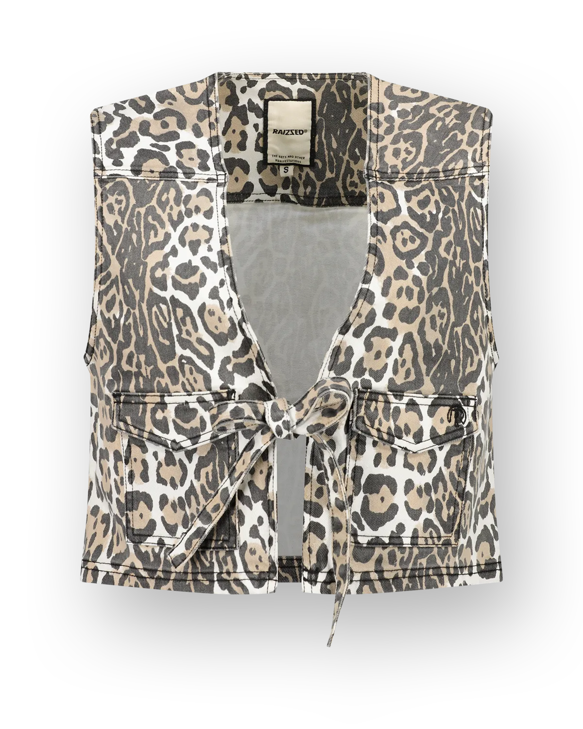 Meisje Gilet Fawn Leopard | Bruin