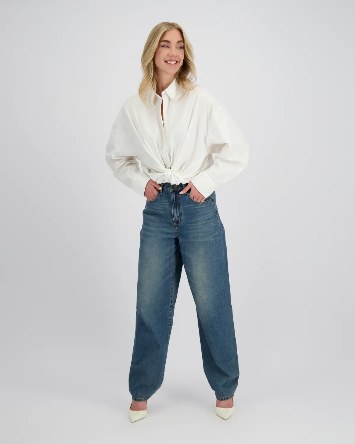 Meisje Relaxed Jeans Raven | Blauw
