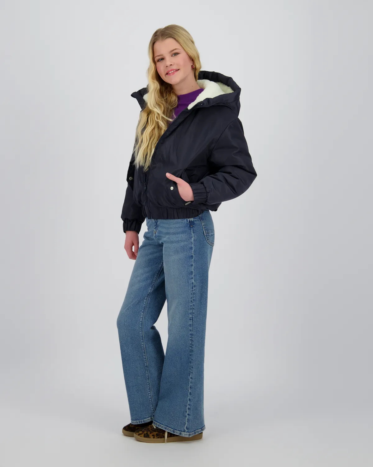 Meisje Hooded Jacket Tinley | Blauw
