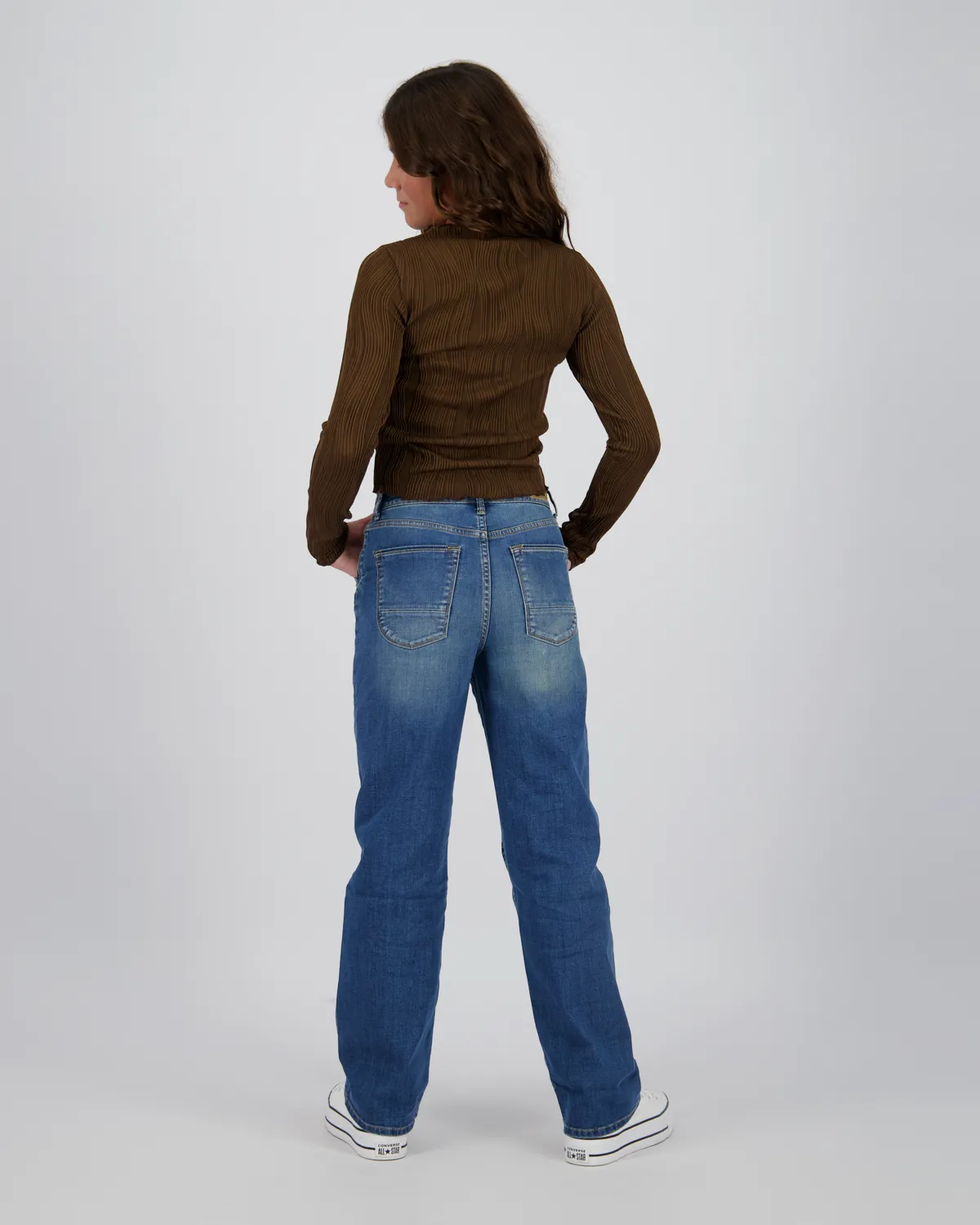 Meisje Long T-shirt Taar | Bruin